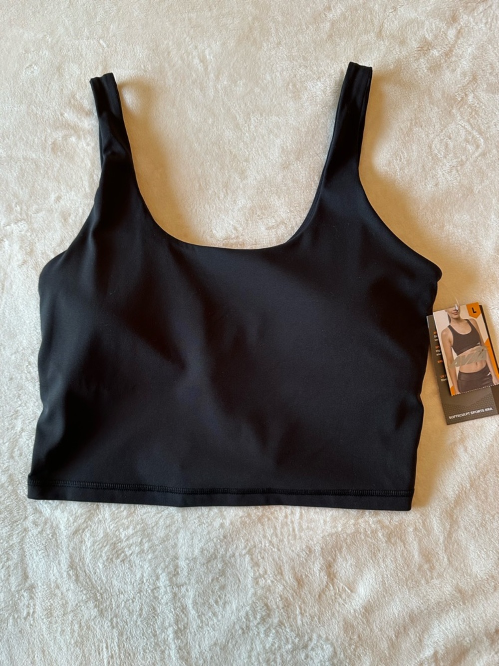 NWT AVIA Scoop Neck Crop Sports Bralette - Black